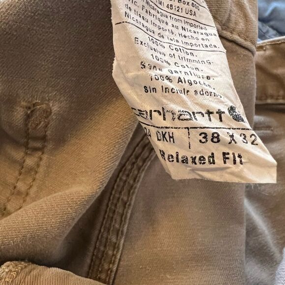 Carhartt Tan Cargo Pants Durable Workwear - Picture 2 of 3